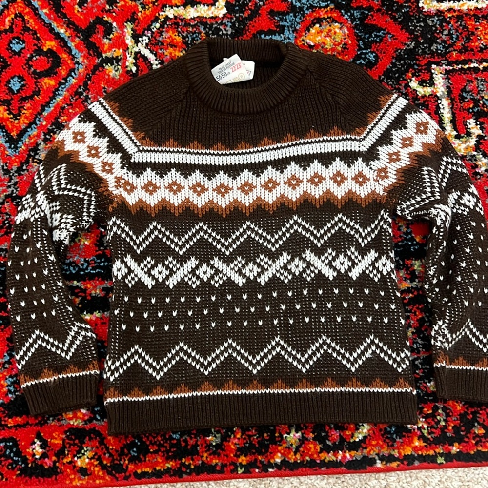 St Michael Brown Chunky Knit Sweater